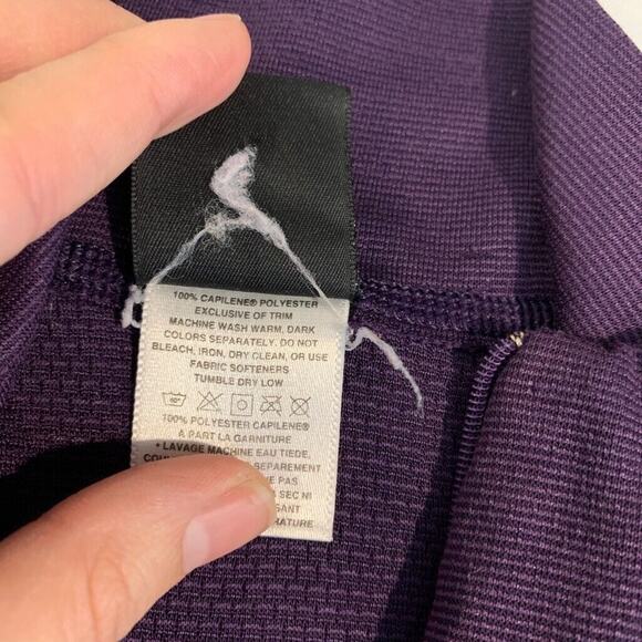 Vintage Patagonia Shirt Women M Medium Grape Capilene Pullover Base Layer Top - Picture 12 of 15